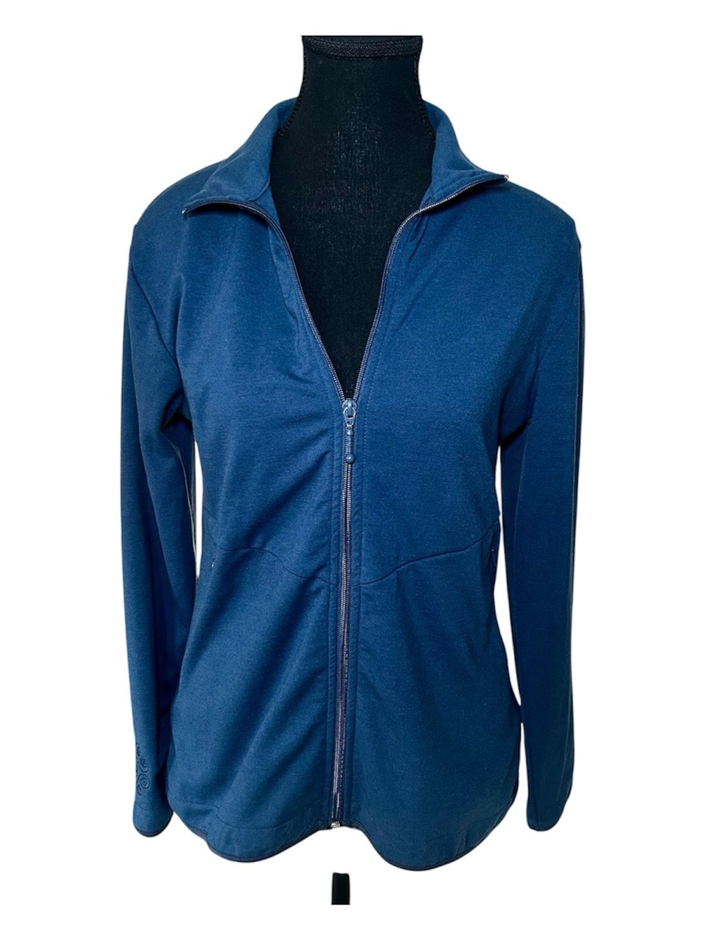 Woolrich Women's Casual Navy Blue Full-Zip Sweater Jacket, Excellent Condition